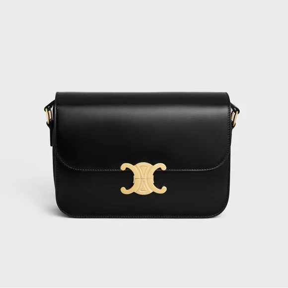 Celine Teen Triomphe, shiny calfskin, black - Picture 2 of 11